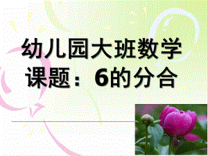 大班数学公开课《6的分合》PPT课件教案幼儿园大班数学6的分解.ppt