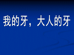 大班健康《我的牙大人的牙》PPT课件我的牙大人的牙.ppt