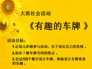 大班社会《有趣的车牌》PPT课件教案ppt课件.ppt