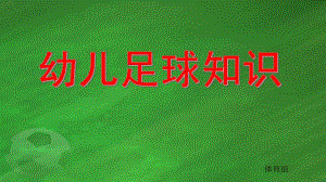幼儿园幼儿足球知识PPT课件幼儿足球知识.ppt