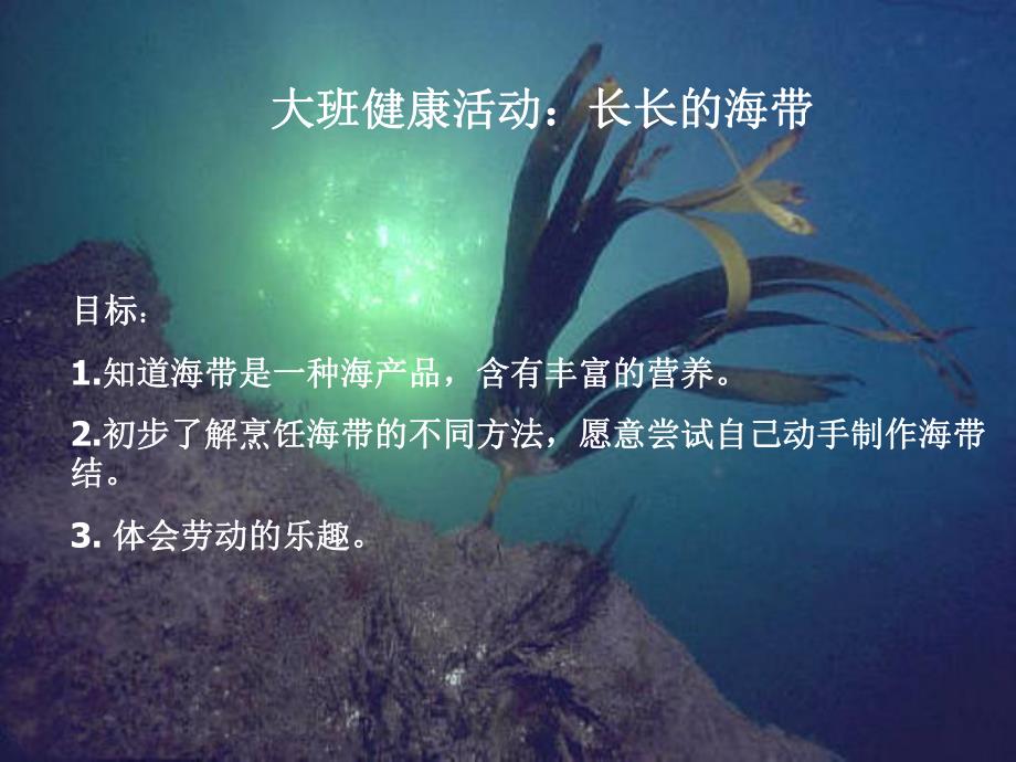 大班健康优质课《长长的海带》PPT课件教案大班健康活动:《长长的海带》.ppt_第2页