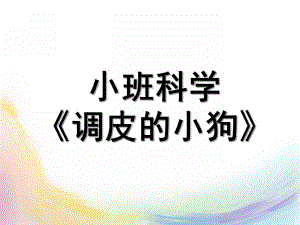 小班科学《调皮的小狗》PPT课件教案小班调皮的小狗.ppt