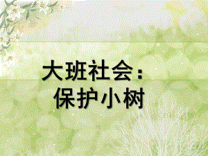 大班社会《保护小树》PPT课件大班社会：保护小树.ppt