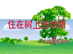 大班语言《住在树上的动物》PPT课件教案住在树上的动物--幼儿园大班语言教育活动.ppt
