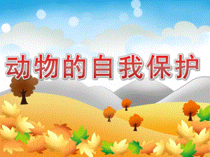 幼儿园《动物的自我保护》PPT课件教案PPT课件.ppt