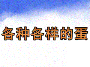 中班科学活动《各种各样的蛋》PPT课件教案各种各样的蛋.pptx