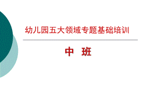 幼儿园中班五大领域培训PPT课件幼儿园中班五大领域培训ppt讲稿.ppt