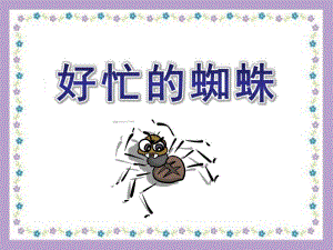 中班语言《好忙的蜘蛛》PPT课件教案《好忙的蜘蛛》PPT.pptx