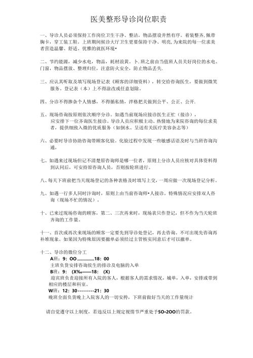 医美整形医院导诊岗位职责.docx