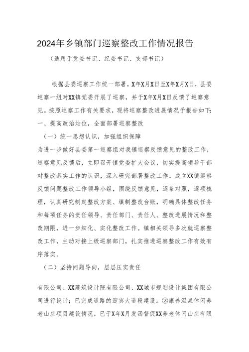 2024年乡镇部门巡察整改工作情况报告.docx