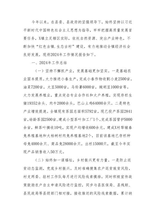 镇2024年工作总结暨2025年工作计划.docx