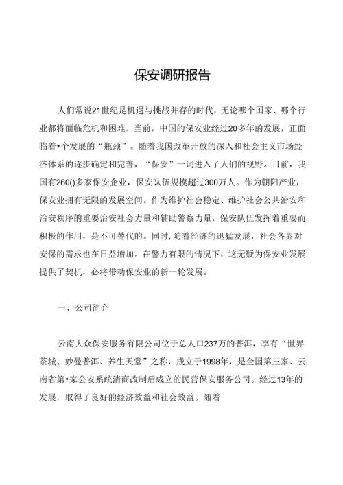 保安调研报告.docx