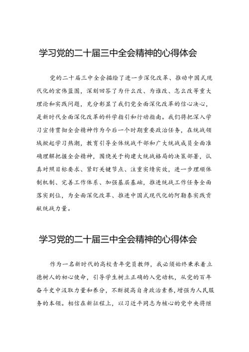 高校老师学习党的二十届三中全会精神的心得体会58篇.docx