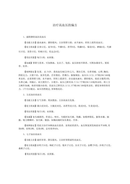 治疗高血压的偏方.docx