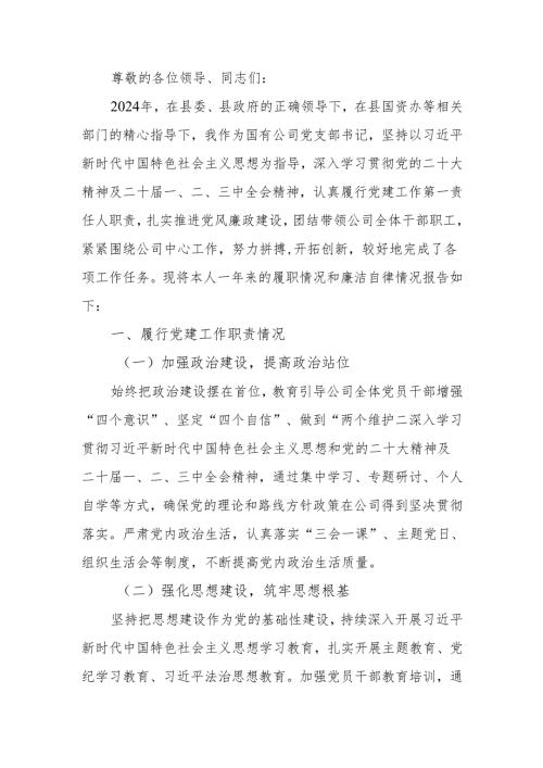 2024年党支部书记述职述廉报告.docx