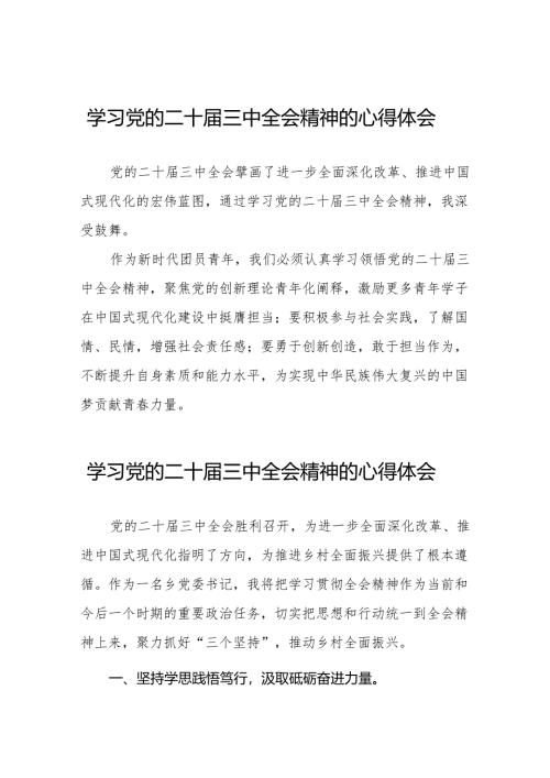 学习贯彻二十届三中全会精神心得感悟合辑32篇.docx