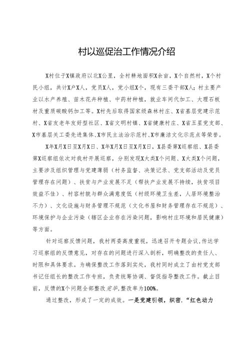 村以巡促治工作情况介绍.docx