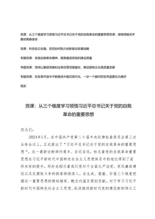 2024年党支部书记四季度党课学习辅导报告.docx