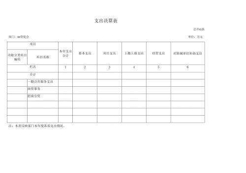 支出决算表格.docx