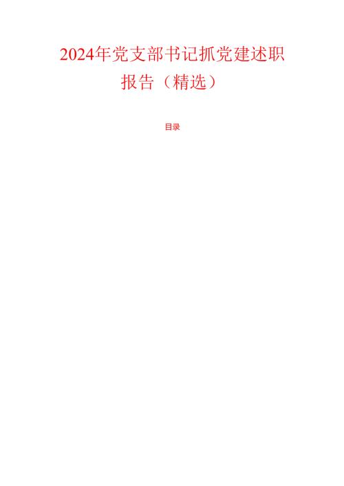 2024年党支部书记抓党建述职报告（精选）.docx