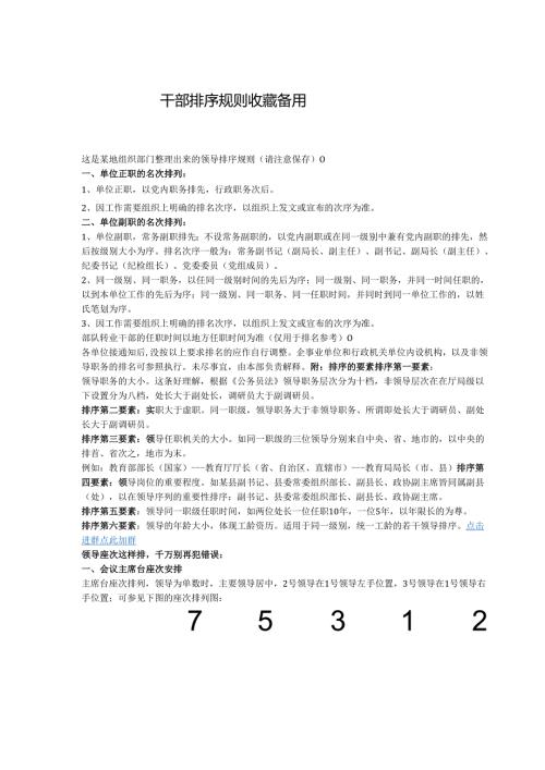 干部排序规则收藏备用.docx