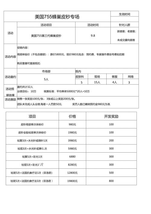 医美皮肤美容皮秒专场活动方案.docx