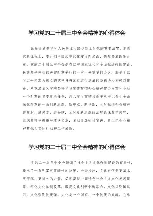 学习贯彻2024年二十届三中全会精神心得感悟范例32篇.docx