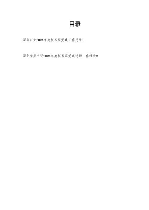 国有企业公司党委2024年度抓基层党建工作总结和书记2024年度抓基层党建述职工作报告.docx