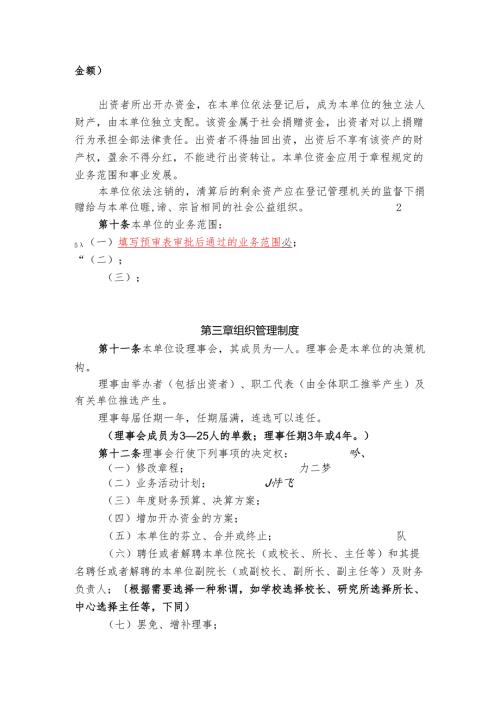 民办非企业单位（法人）章程示范文本.docx
