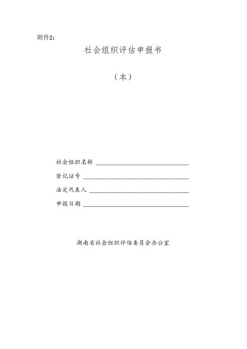 社会组织评估申报书.docx