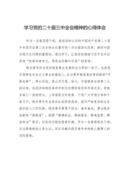 学习贯彻2024年二十届三中全会精神心得体会范文32篇.docx