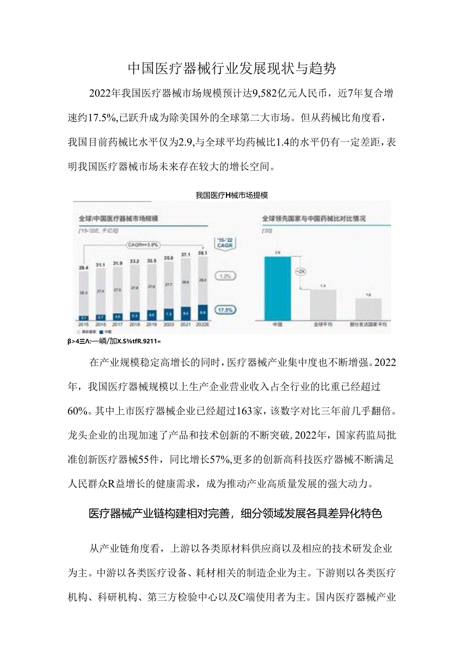 中国医疗器械行业发展现状与趋势.docx_第1页