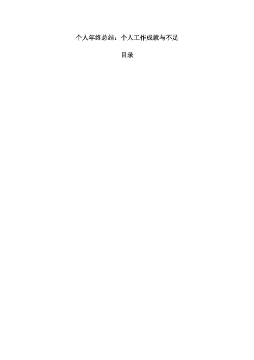 个人年终总结：个人工作成就与不足.docx