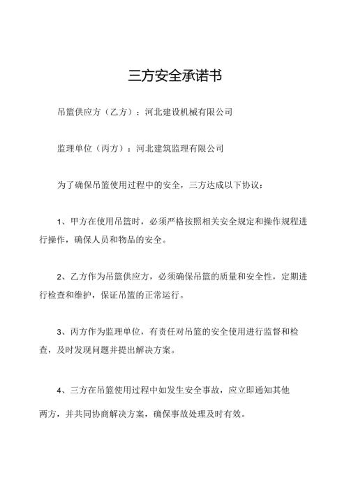 三方安全承诺书.docx