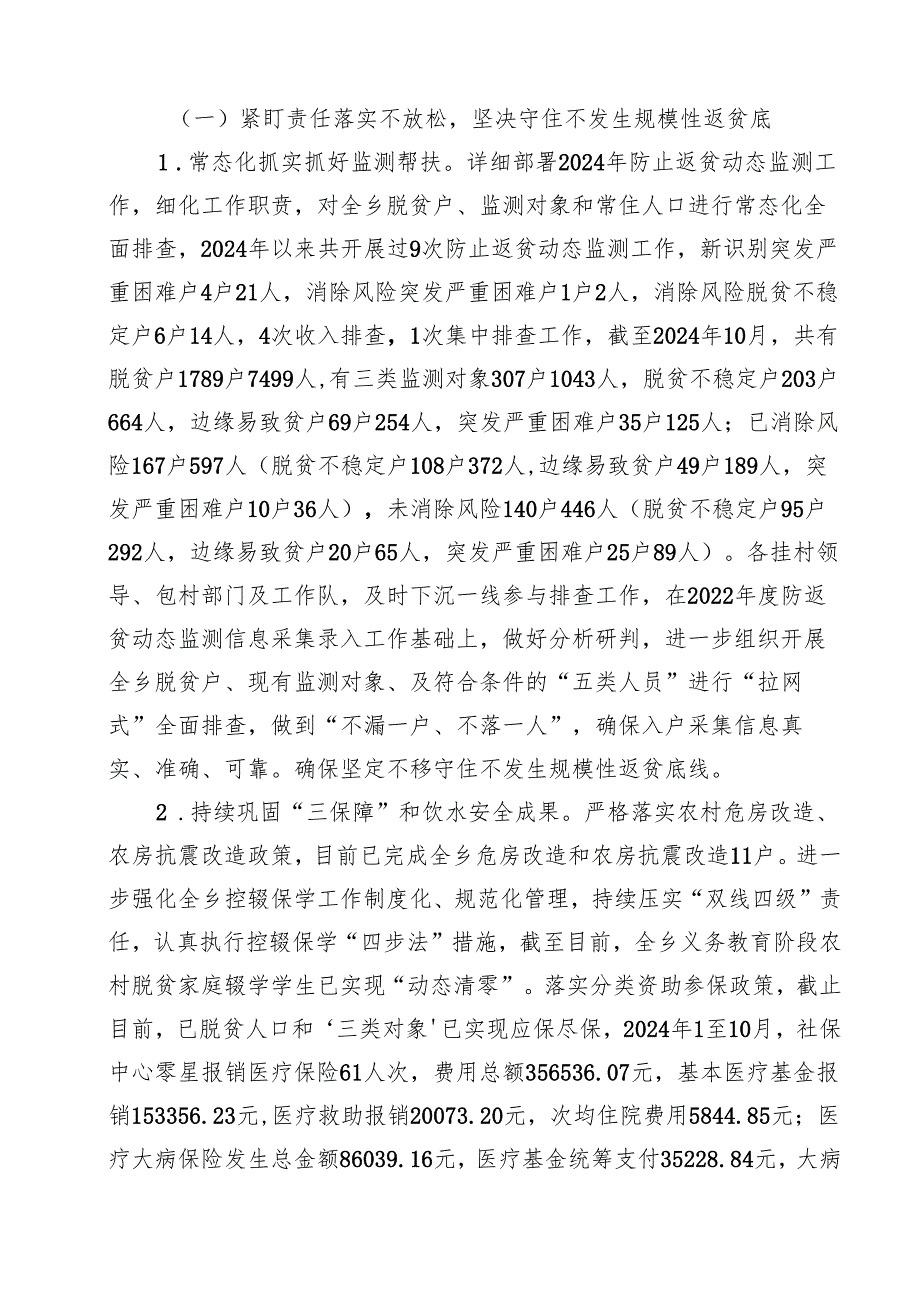 2024年乡巩固脱贫攻坚推进乡村振兴工作开展情况总结报告11篇(详细版).docx_第3页