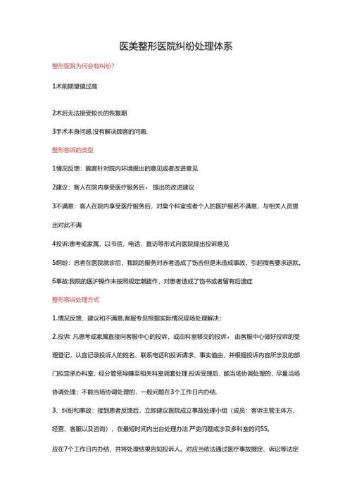 医美整形医院纠纷处理流程方式.docx