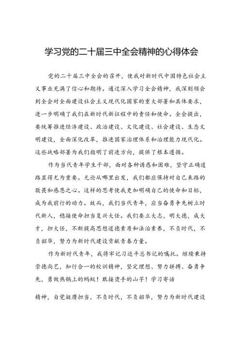 村干部学习二十届三中全会精神的心得体会58篇.docx