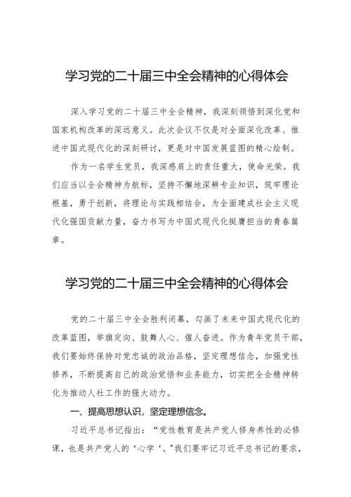 学习贯彻党的二十届三中全会精神的心得体会合集32篇.docx