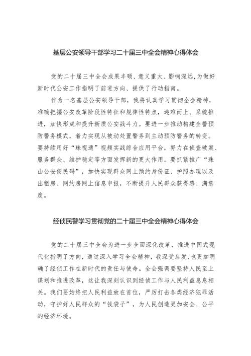 基层公安领导干部学习二十届三中全会精神心得体会（共8篇）.docx