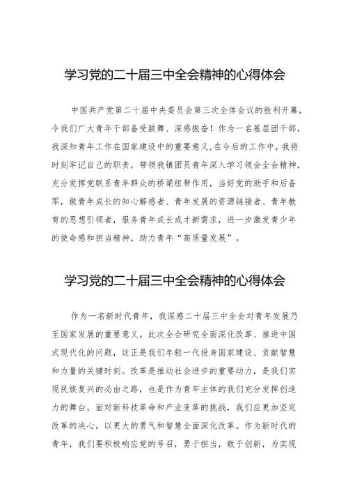 学习贯彻2024年二十届三中全会精神心得体会模板二十六篇.docx