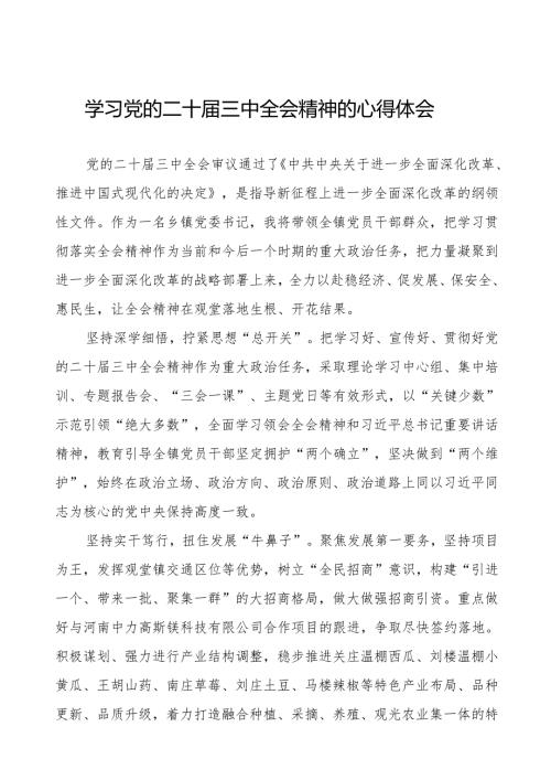 学习党的二十届三中全会精神心得感悟优秀范文二十六篇.docx