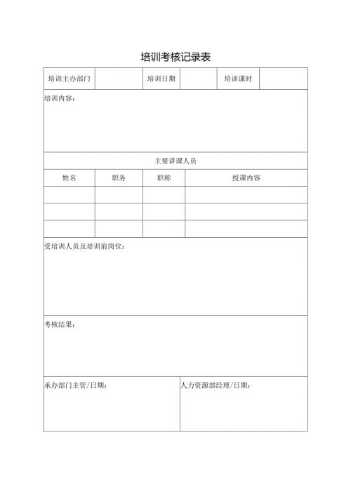 培训考核记录表.docx