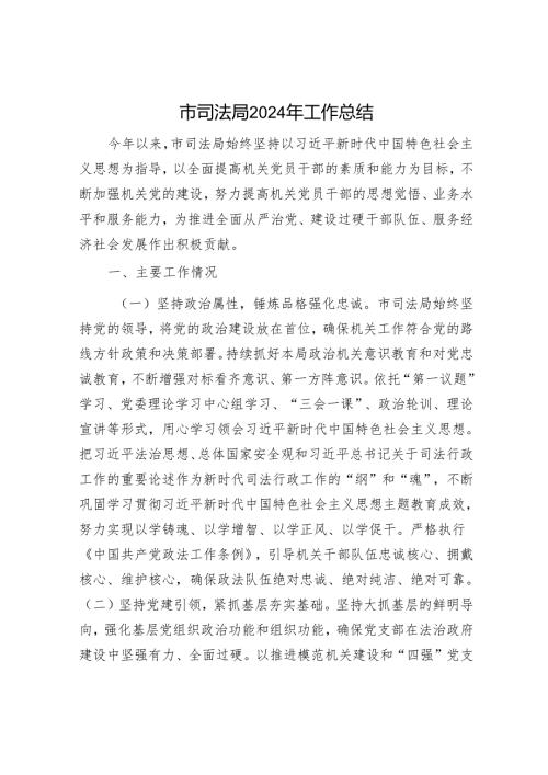 市司法局2024年工作总结.docx
