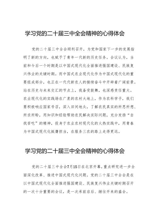 学习党的二十届三中全会精神的心得体会发言稿二十六篇.docx