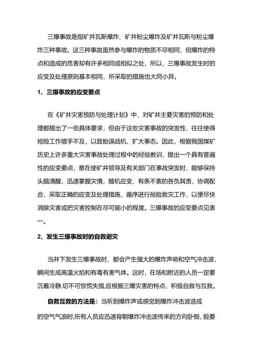 煤矿三爆事故的应变及处理技术对策.docx