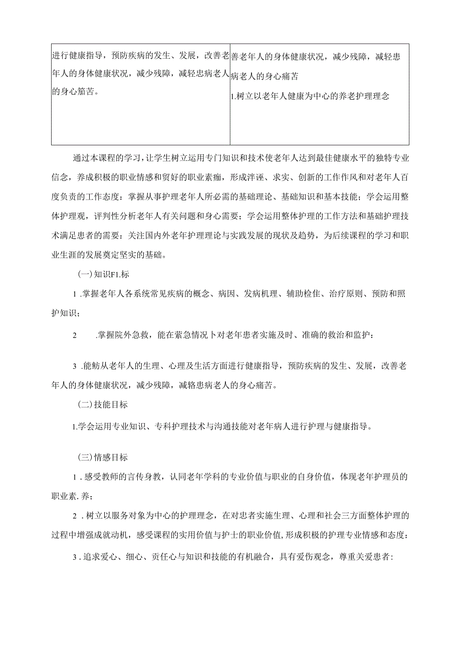职业技术学院《老年常见疾病预防与照护》课程标准.docx_第2页