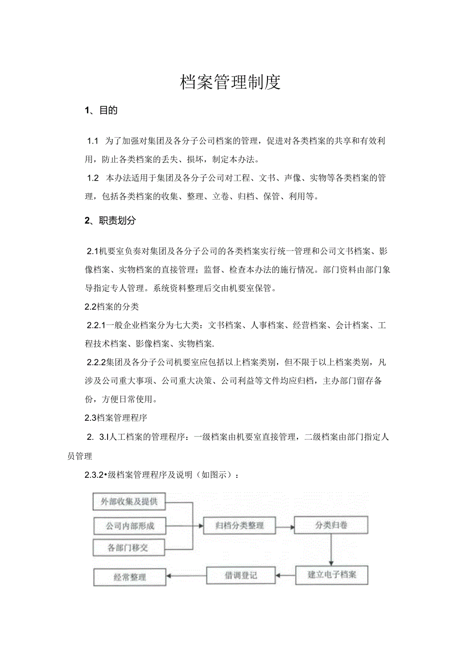 档案管理制度参考模板精选5份.docx_第1页