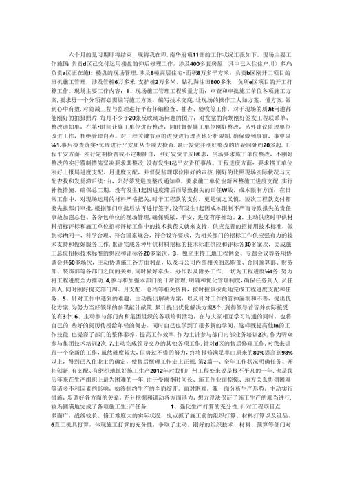 优秀项目副经理工作总结 2篇.docx
