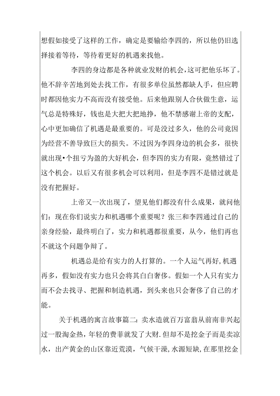 关于机遇的寓言故事.docx_第2页