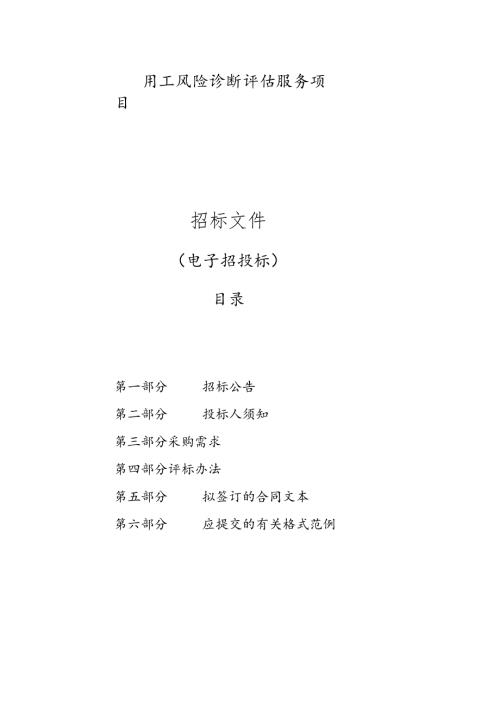 用工风险诊断评估服务项目招标文件.docx